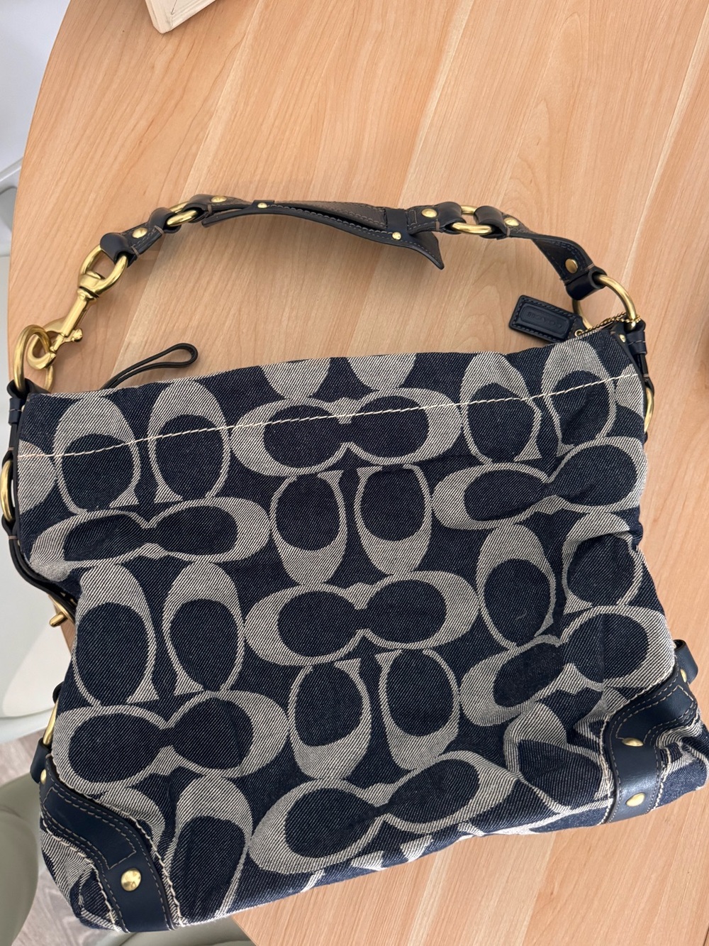 Coach Denim Signature Shoulder Bag